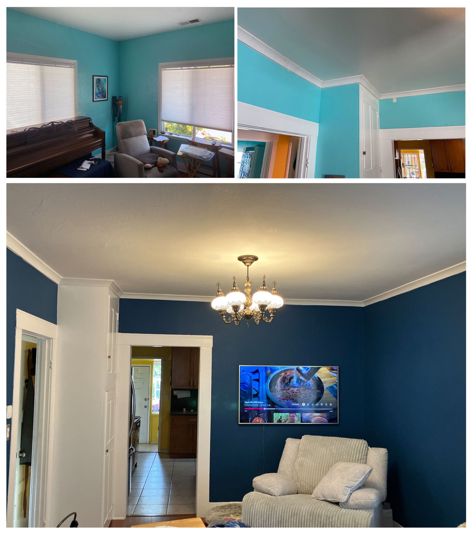 Crown molding installed in an Oakland home
