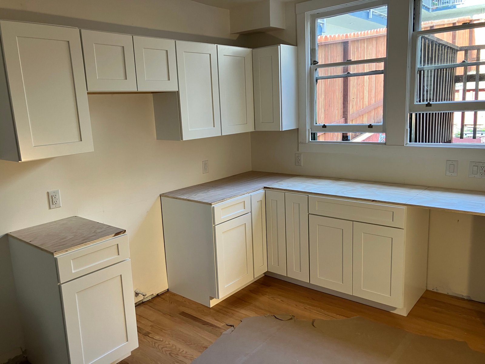 New kitchen cabinets installed in a Castro district duplex