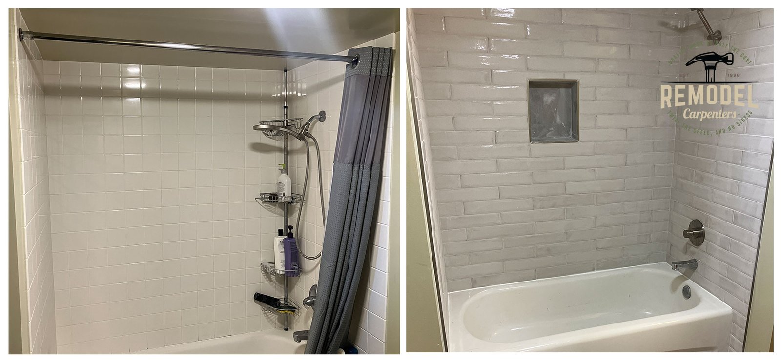 Completed floor and shower surround in Emeryville