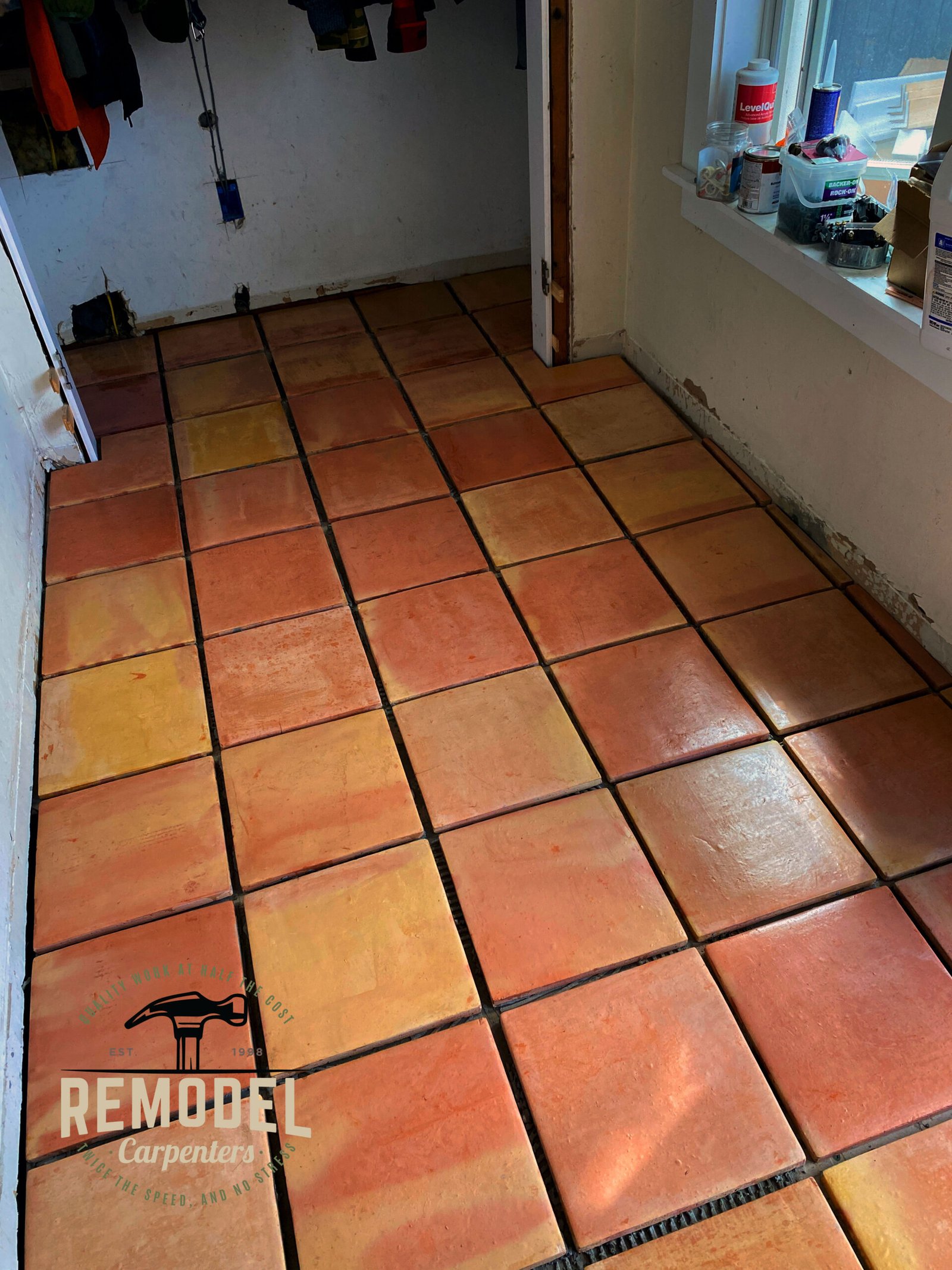 Tile project, before and after